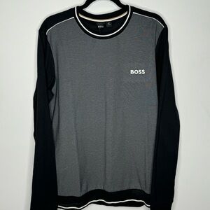 Hugo Boss Tracksuit Sweatshirt Grey Black Men’s Large